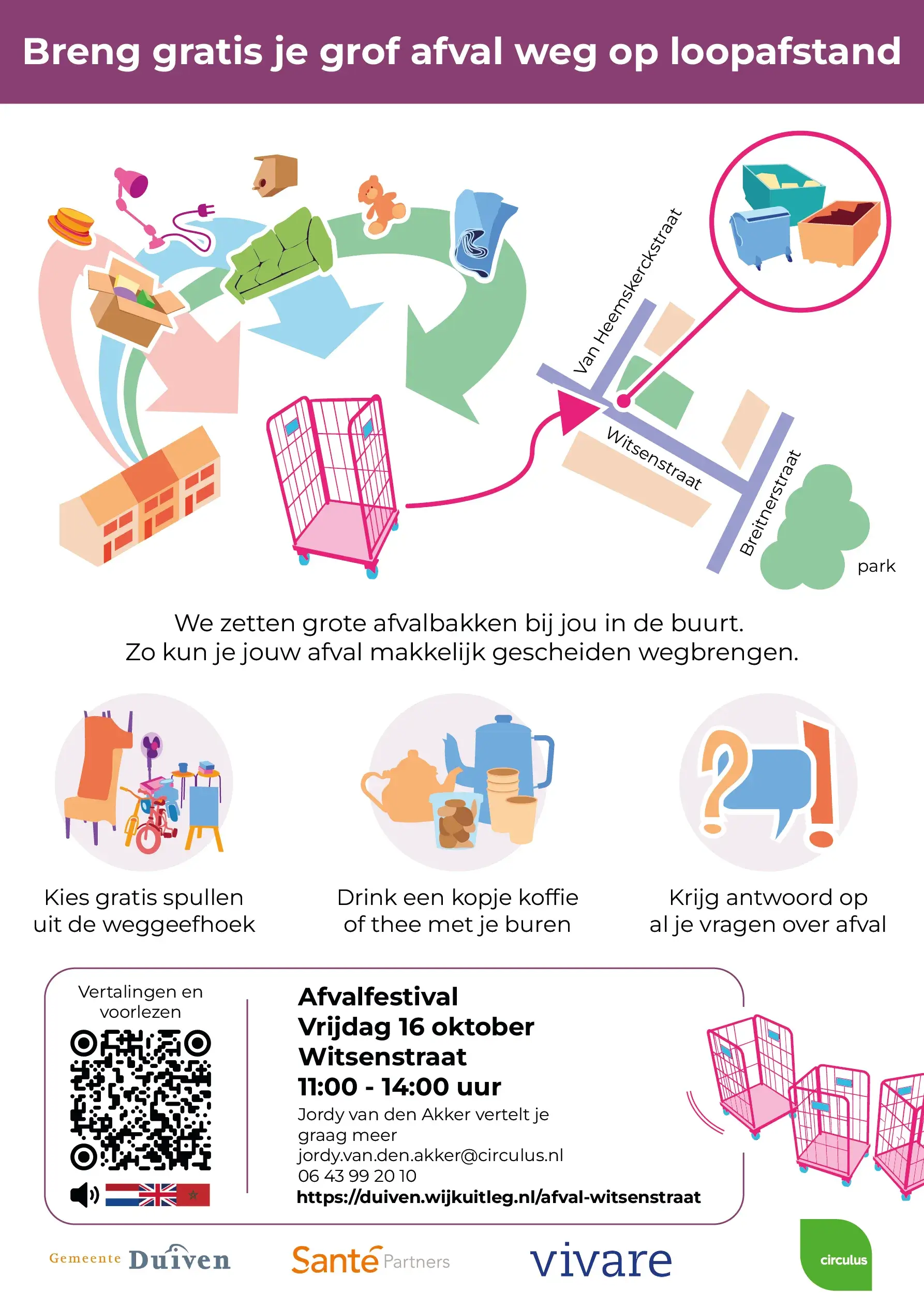 voorkant flyer over afvalfestival